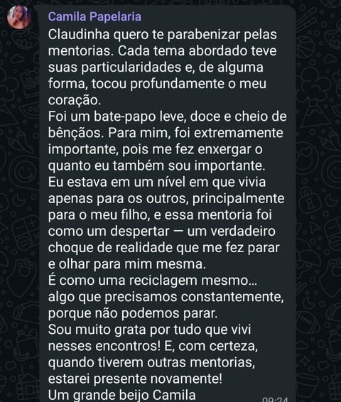 Depoimento de Camila